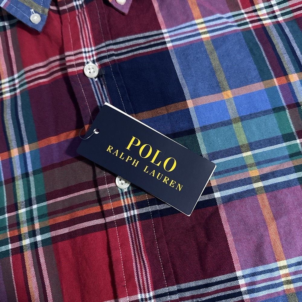 Polo Ralph Lauren Men's XLT Classic Fit Multi Color Plaid Long Sleeve Shirt TALL